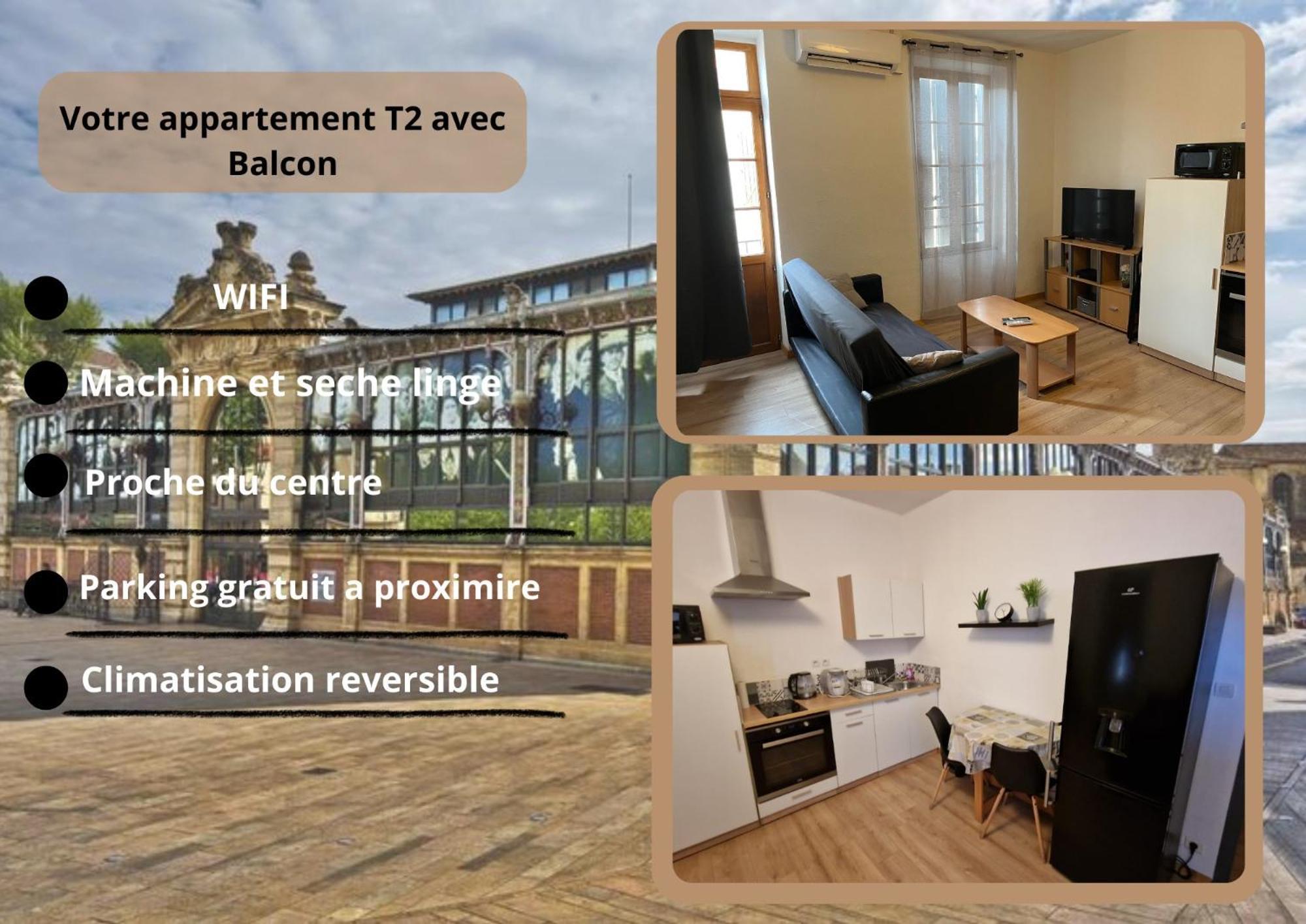 Appartement T2 Avec Balcon Proche Centre-Ville Narbona Exterior foto